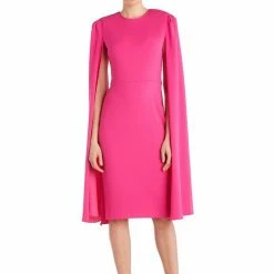 Jessica Bara Baker Split Sleeves Midi Dress