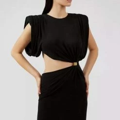 Jessica Bara Veronica Short Sleeve Cut Out Mini Dress