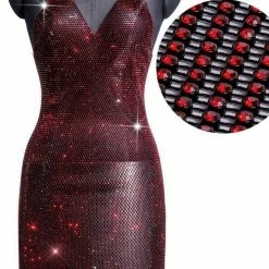 Jessica Bara Shelia Sparkling Mesh Mini Dress Influencer Style