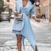 Jessica Bara Amanda Blazer And Irregular Skirt Two Piece Set Influencer Style