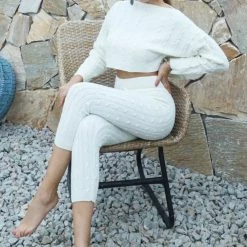 Jessica Bara Maeve Knit Top And Legging Two Piece Set Reve Doll Essentials