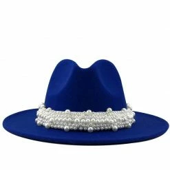 Jessica Bara Antonella Wool Felt And Pearl Short Brim Hat