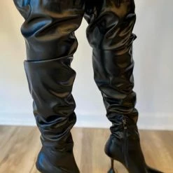 Reve Doll Essentials Jessica Bara Ruby Over The Knee Leather Boots