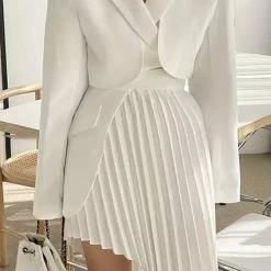 Jessica Bara Amanda Blazer And Irregular Skirt Two Piece Set Influencer Style