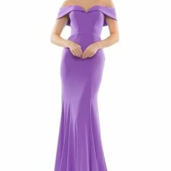 The Event Shop Colors Dress Off The Shoulder Ruched Back Gown