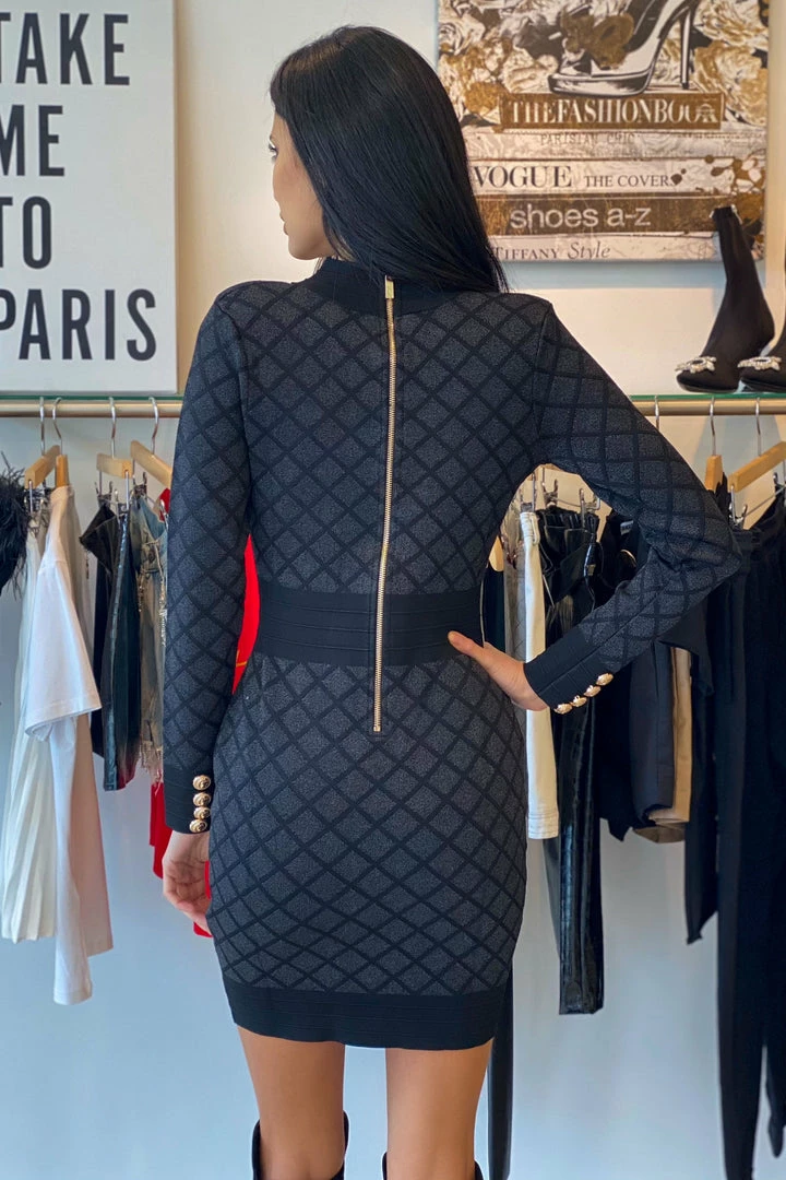 Influencer Style Jessica Bara Milo Long Sleeve Bodycon Mini Dress