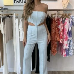 Jenna Jenovich Jessica Bara Myra Crop Top And Pant Two Piece Set