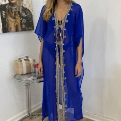 Kareena Cayman Islands Embellished Sheer Kaftan Dress