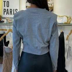 Reve Doll Essentials Jessica Bara Kora Long Sleeve Shoulder Pad Top