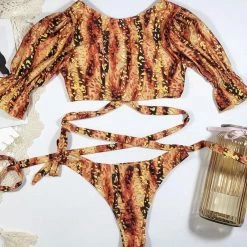 Jessica Bara Viva Short Sleeve Printed Bikini Set Poolside Essentials