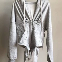 Influencer Style Jessica Bara Juliana Long Sleeve Corset Sweatshirt