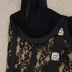 Jessica Bara Marika Lace Rhinestone Bustier Top