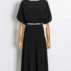 Jessica Bara Capri Crop Top And Skirt Two Piece Set