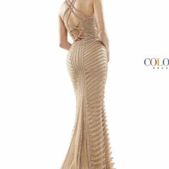 Colors Dress Strappy Deep V Dress