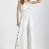 Reve Doll Essentials Jessica Bara Siggy Wide Leg Button Jumpsuit