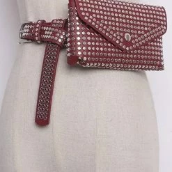 Summer Lovin' Jessica Bara Gabriel Faux Leather Studded Belt Bag