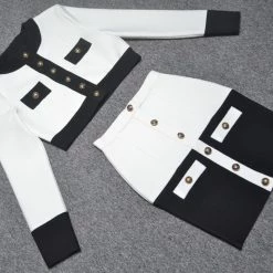 Jessica Bara Riley Color Contrast Two Piece Set Influencer Style