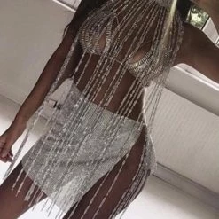 The Event Shop Jessica Bara Raver Crystal Fringe Choker Necklace