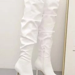 Reve Doll Essentials Jessica Bara Ruby Over The Knee Leather Boots