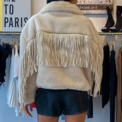 Reve Doll Essentials Jessica Bara Lexie Fringe Faux Fur Jacket