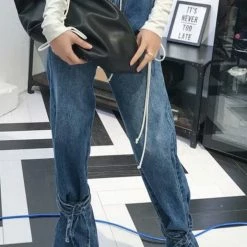 Jessica Bara Belinda High Waisted Tie Jeans Reve Doll Essentials