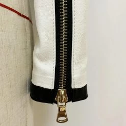 Jessica Bara Alex Color Contrast Leather Jacket