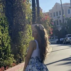 Influencer Style Jessica Bara Lucy Floral High-Waisted Skirt