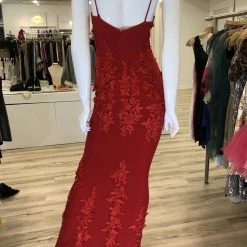 ReveBoutique Jessica Bara Brittany V Neck Lace Bodycon Gown The Event Shop