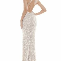 The Event Shop Colors Dress Beaded Open Back Gown