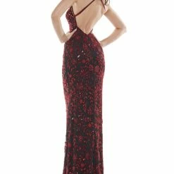The Event Shop Colors Dress Beaded Open Back Gown