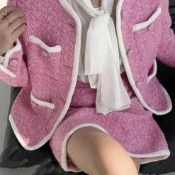 Jessica Bara Janelle Tweed Jacket And Skirt Two Piece Set The 9-5 Shop