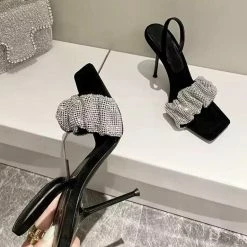 Jessica Bara Shantal Rhinetone Open Toe Heels Birthday Suit