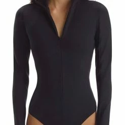 Reve Doll Essentials Commando Neoprene Zip Long Sleeve Bodysuit