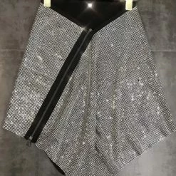 ReveBoutique Summer Lovin' Jessica Bara Manny Rhinestone Zipper High Waisted Skirt