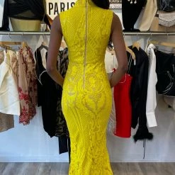 The Event Shop Jessica Bara Wyatt High Neck Sequin Bodycon Gown