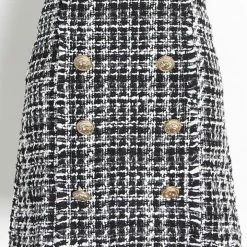 Jessica Bara Theodora Tweed Top And Skirt Two Piece Set