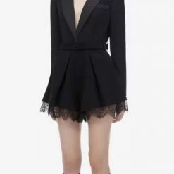 Best Sellers Jessica Bara Taylor Lace Blazer Belted Romper