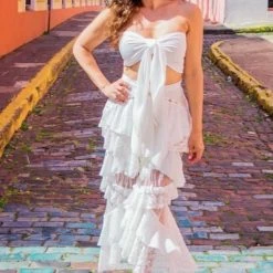 Influencer Style Jessica Bara Paityn Two Piece Ruffle Set