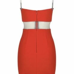 Jessica Bara Brooklyn Mesh Cut Out Mini Dress