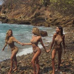 Jessica Bara Kayleigh Crochet Two Piece Bikini Set Influencer Style