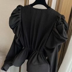 Jessica Bara Esma Puff Sleeve Belted Wrap Top Reve Doll Essentials