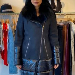 Reve Doll Essentials Luigi Long Sleeve Fur Puffer Jacket