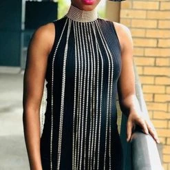 The Event Shop Jessica Bara Raver Crystal Fringe Choker Necklace