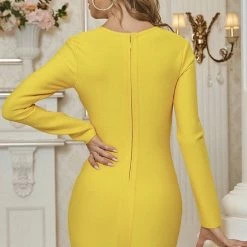 Summer Lovin' Jessica Bara Kensley Long Sleeve Criss Cross Mini Dress