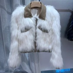 Jessica Bara Raya Leather And Fur Jacket