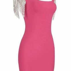 Jessica Bara Willow Bodycon Diamond Fringe Dress