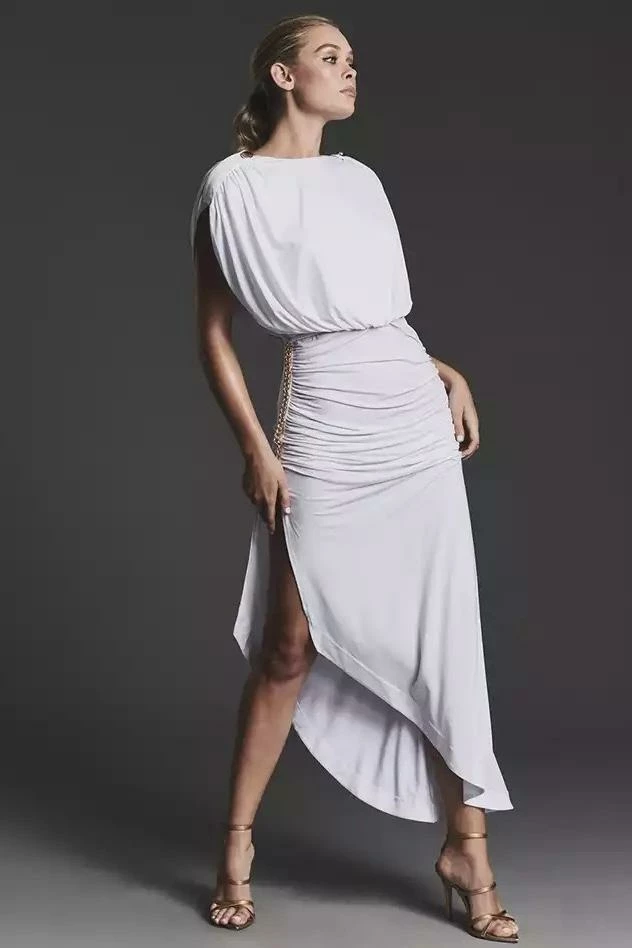 Jessica Bara Venice Sleeveless Backless Chain Maxi Dress