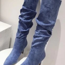 Jessica Bara Marcus Faux Suede Knee High Boots Reve Doll Essentials