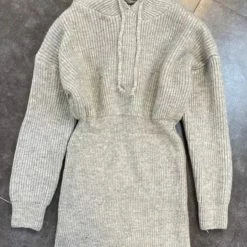 Reve Doll Essentials Jessica Bara Claire Long Sleeve Hooded Knit Dress
