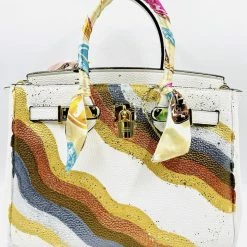 Accessories Anca Barbu Handpainted Geode Handbag